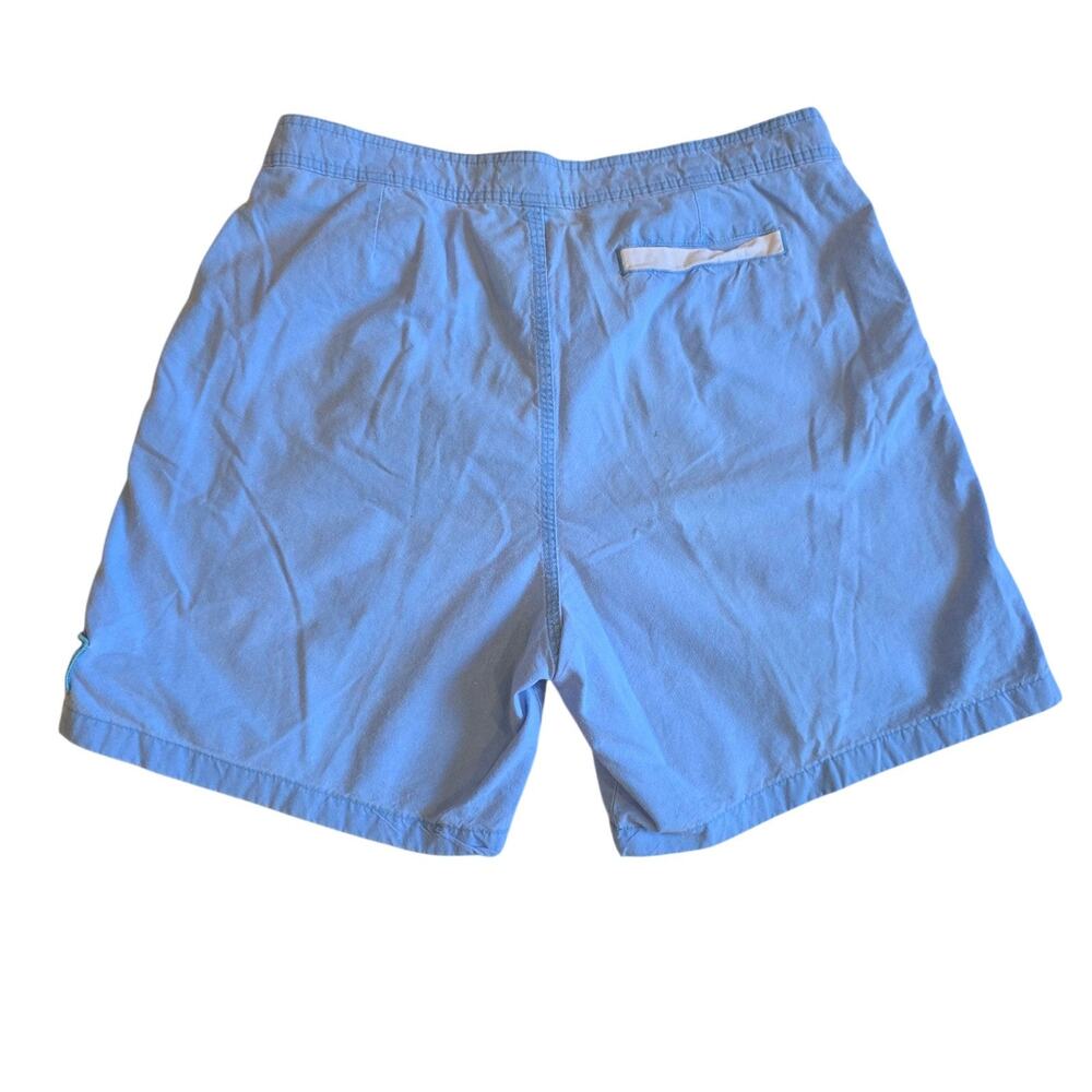 Vintage 80s Billabong Made in USA Light Blue Cotton Canvas Shorts Men's 34 - Picture 2 of 7